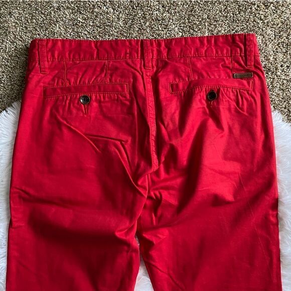 Tom Tailor Marvin Slim Red Pants Mens Size 32x32 - Picture 4 of 7